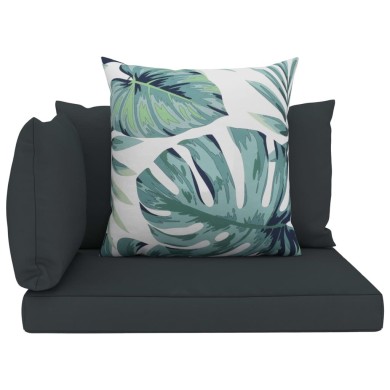 Coussins de canapé palette 4 pcs Anthracite Tissu