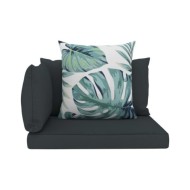 Coussins de canapé palette 4 pcs Anthracite Tissu