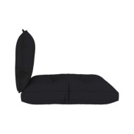 Coussins de canapé palette 2 pcs Noir Tissu