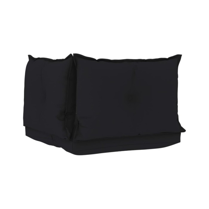 Coussins de canapé palette 3 pcs Noir Tissu