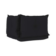 Coussins de canapé palette 3 pcs Noir Tissu