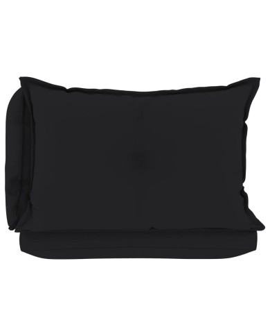 Coussins de canapé palette 3 pcs Noir Tissu