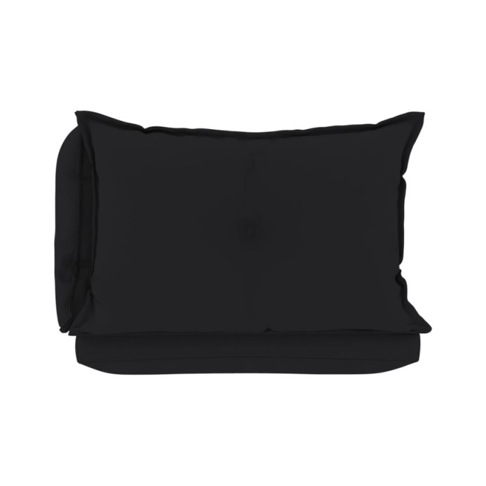 Coussins de canapé palette 3 pcs Noir Tissu