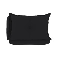 Coussins de canapé palette 3 pcs Noir Tissu