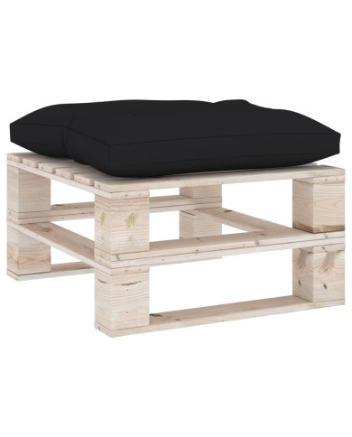 Coussin de plancher de palette 60x61x10 cm Noir