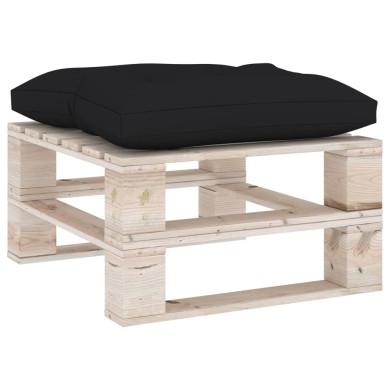 Coussin de plancher de palette 60x61x10 cm Noir