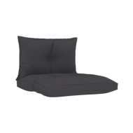 Coussins de canapé palette 2 pcs Anthracite Tissu