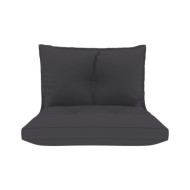 Coussins de canapé palette 2 pcs Anthracite Tissu