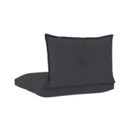 Coussins de canapé palette 2 pcs Anthracite Tissu