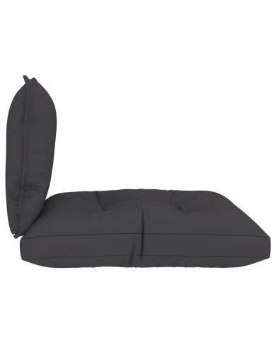Coussins de canapé palette 2 pcs Anthracite Tissu