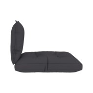Coussins de canapé palette 2 pcs Anthracite Tissu