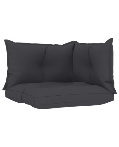 Coussins de canapé palette 3 pcs Anthracite Tissu