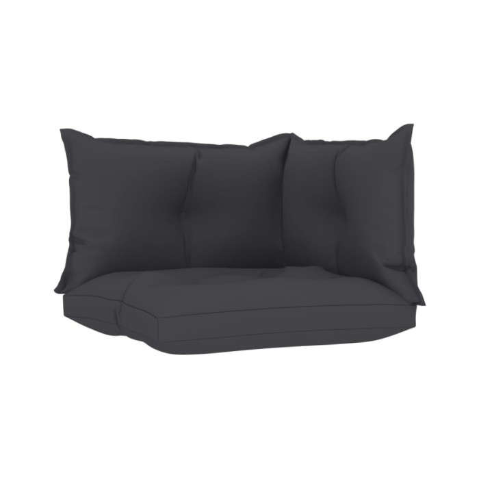 Coussins de canapé palette 3 pcs Anthracite Tissu