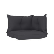 Coussins de canapé palette 3 pcs Anthracite Tissu