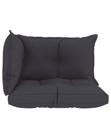 Coussins de canapé palette 3 pcs Anthracite Tissu