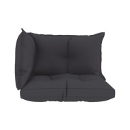 Coussins de canapé palette 3 pcs Anthracite Tissu