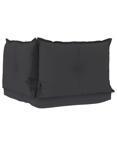 Coussins de canapé palette 3 pcs Anthracite Tissu