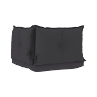Coussins de canapé palette 3 pcs Anthracite Tissu