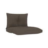 Coussins de canapé palette 2 pcs Taupe Tissu