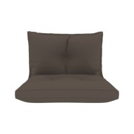 Coussins de canapé palette 2 pcs Taupe Tissu
