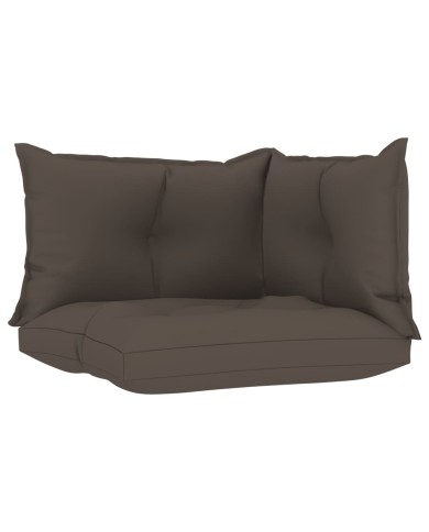 Coussins de canapé palette 3 pcs Taupe Tissu