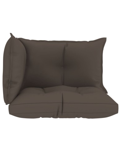 Coussins de canapé palette 3 pcs Taupe Tissu