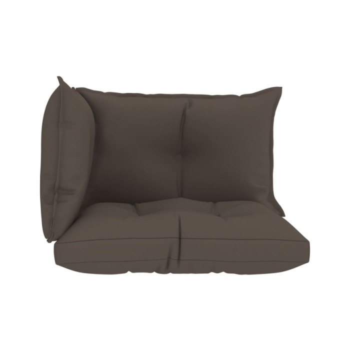 Coussins de canapé palette 3 pcs Taupe Tissu