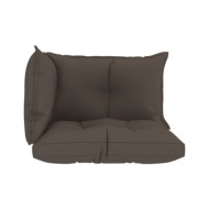 Coussins de canapé palette 3 pcs Taupe Tissu