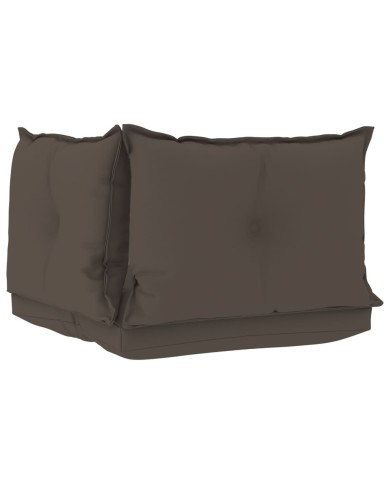 Coussins de canapé palette 3 pcs Taupe Tissu