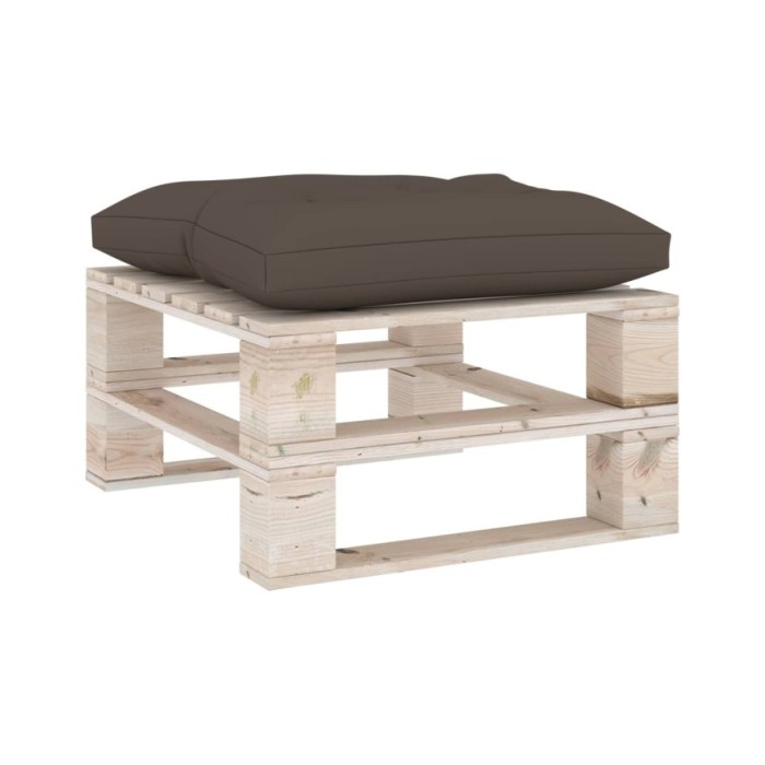 Coussin de plancher de palette 60x61x10 cm Taupe