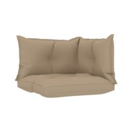 Coussins de canapé palette 3 pcs Beige Tissu