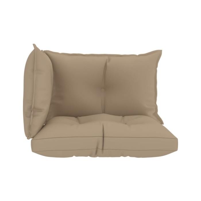 Coussins de canapé palette 3 pcs Beige Tissu