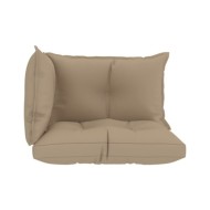 Coussins de canapé palette 3 pcs Beige Tissu