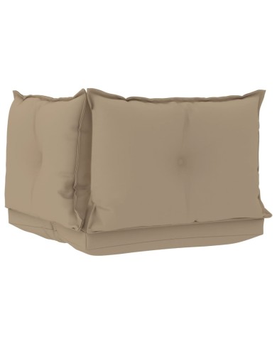 Coussins de canapé palette 3 pcs Beige Tissu