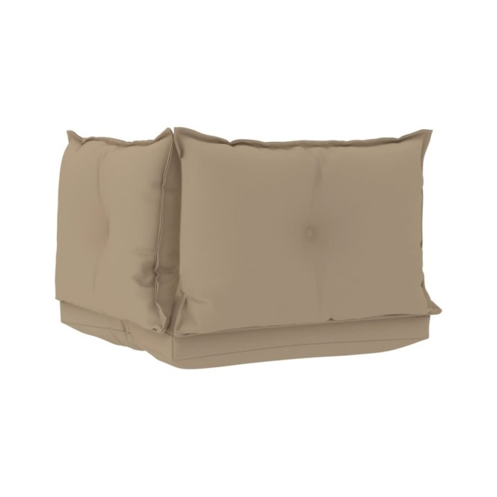 Coussins de canapé palette 3 pcs Beige Tissu