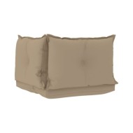 Coussins de canapé palette 3 pcs Beige Tissu