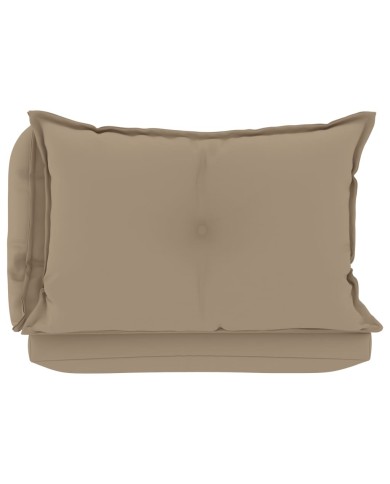 Coussins de canapé palette 3 pcs Beige Tissu