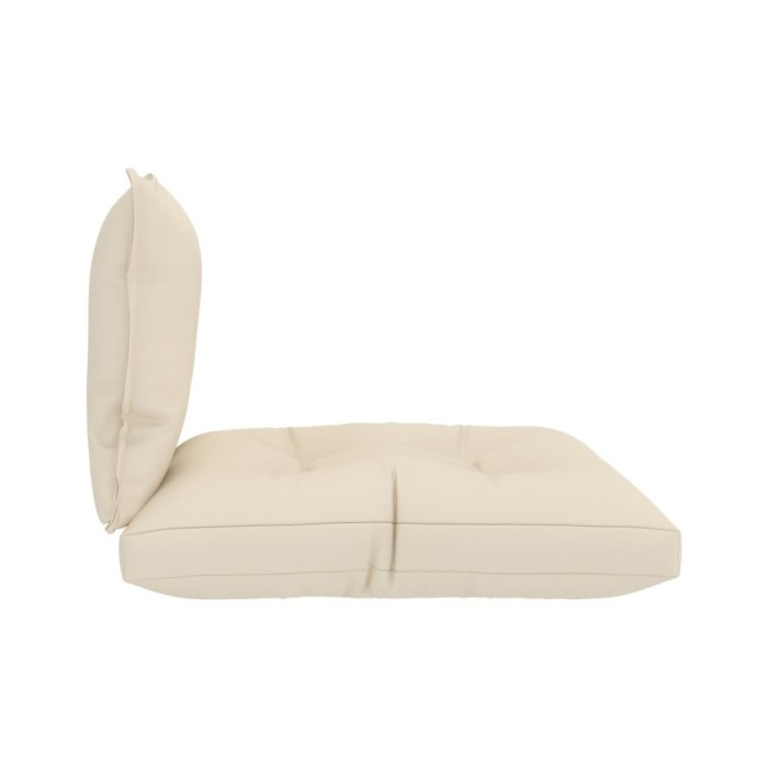 Coussins de canapé palette 2 pcs Crème Tissu