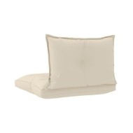 Coussins de canapé palette 2 pcs Crème Tissu