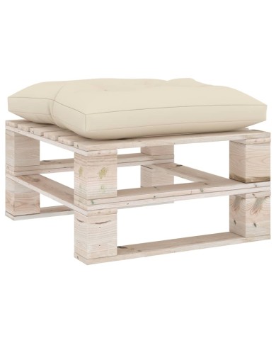 Coussin de plancher de palette 60x61x10 cm Crème