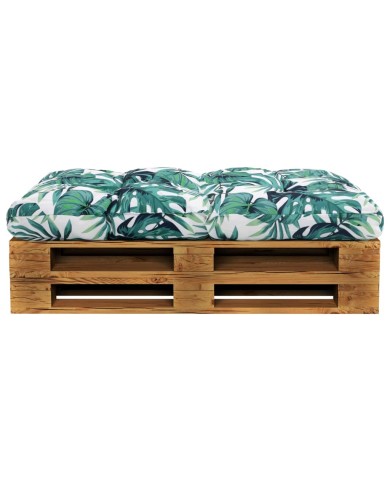 Coussin de siège de jardin Vert 120x80x10 cm Tissu