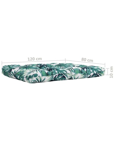 Coussin de siège de jardin Vert 120x80x10 cm Tissu