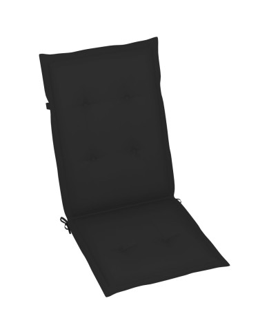 Coussins de chaise de jardin 2 pcs Noir 120 x 50 x 3 cm