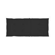 Coussins de chaise de jardin 2 pcs Noir 120 x 50 x 3 cm