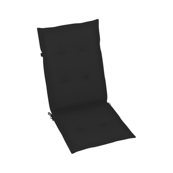 Coussins de chaise de jardin 4 pcs Noir 120x50x3 cm
