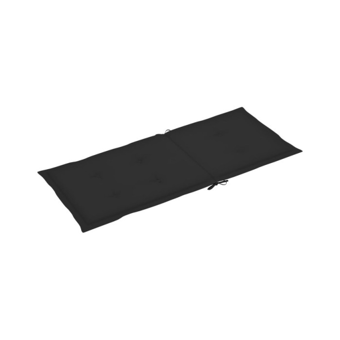 Coussins de chaise de jardin 4 pcs Noir 120x50x3 cm