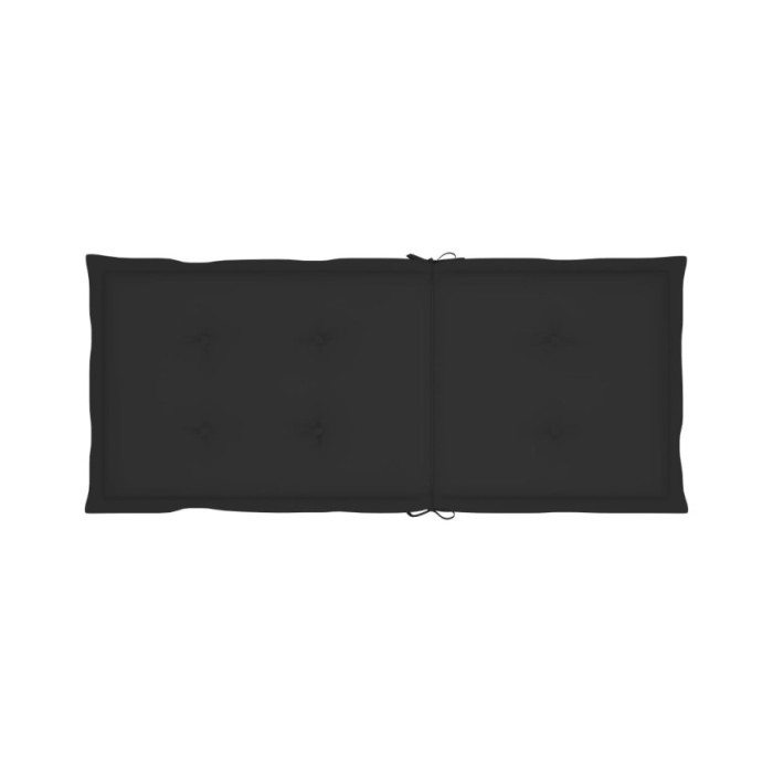 Coussins de chaise de jardin 4 pcs Noir 120x50x3 cm