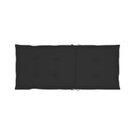 Coussins de chaise de jardin 4 pcs Noir 120x50x3 cm