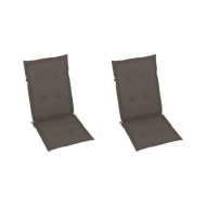 Coussins de chaise de jardin 2 pcs Taupe 120 x 50 x 3 cm