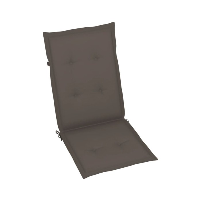 Coussins de chaise de jardin 2 pcs Taupe 120 x 50 x 3 cm
